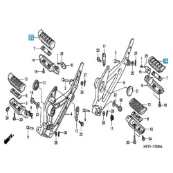 50661MT3000  Rubber Footrest Pillion Step Honda XL-1000V Varadero