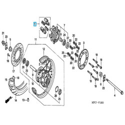 06410MAN910  Σινεμπλόκ Οπίσθιου Τροχού Σετ Honda XL-650V/700V Transalp