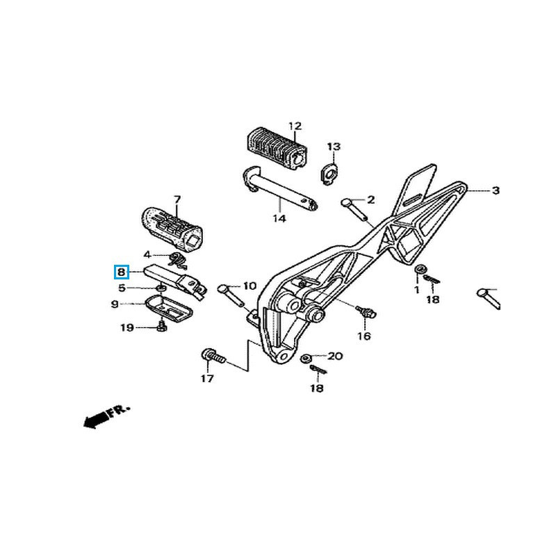 50635MAK000  Μαρσπιέ Οδηγού Δεξί Honda XL-650V/700V Transalp