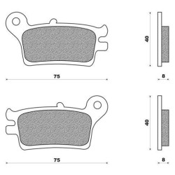 MA153  Rear Brake Pads Honda AX-1