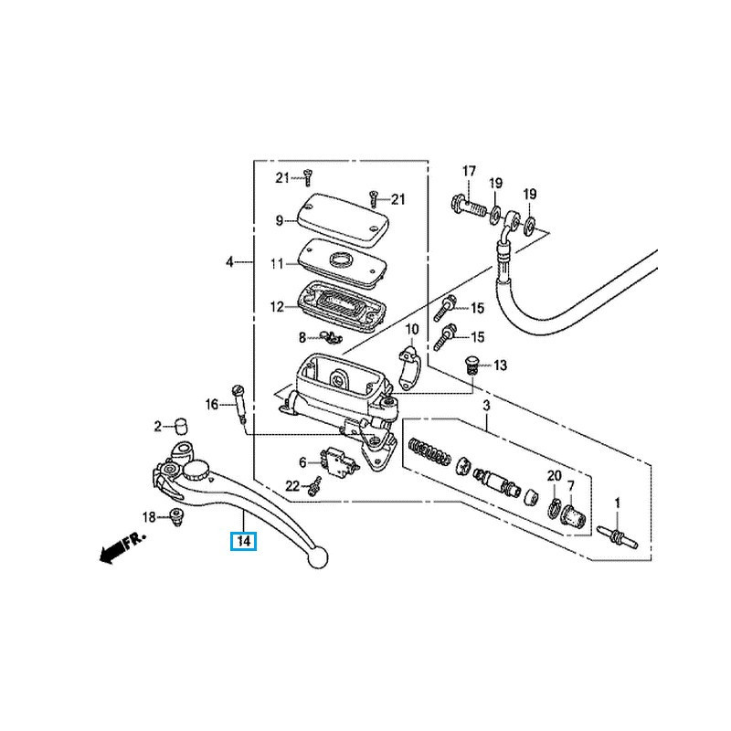 53182MEJ006  Μανέτα Συμπλέκτη Honda CBR-1000RR CBF-1000