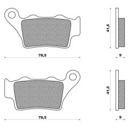AX35-208  ARTRAX Rear Brake Pads Honda CB-500 SLR-650