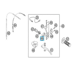 58402041000  Βάση Μανέτας Συμπλέκτη KTM LC-4 640 '98-'02