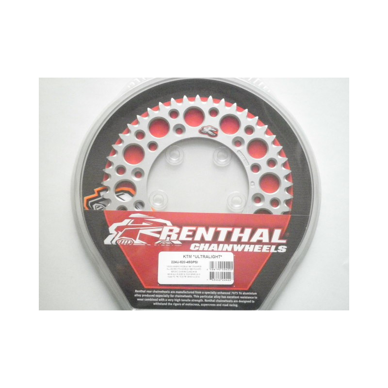 224U52040G RENTHAL Rear Sprocket Aluminium 40t. KTM LC-4 640 