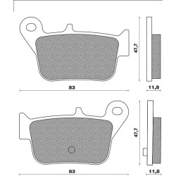 218MS  SBS Brake Pads Rear SYM  MaxSym-400i-600i