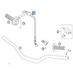 78102091100  Ντίζα Γκαζιού Σετ KTM SXF-250-350-450