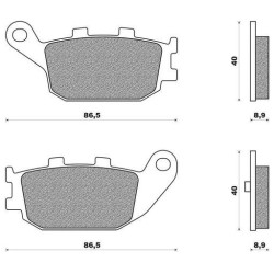 158MS  SBS Rear Disc Brake Pads Honda NSS-250 Forza Jazz