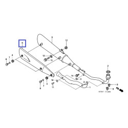 18355KPH900   Κάλυμα Εξάτμισης Honda ANF-125 Innova '03-'06