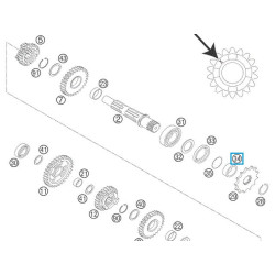 54633014100  Αποστάτης Γραναζιού Κίνησης KTM EXC-SX '98-'15