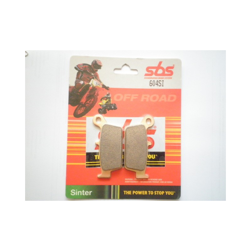 604SI  SBS Rear Brake Pads Kawasaki KX-125-250-500 KLX-250-300-400