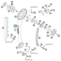 59036013050  Ασφάλεια Καδένας Εκκεντροφορου KTM EXC-SX