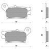 629HF  SBS Rear Brake Pads Honda AX-1