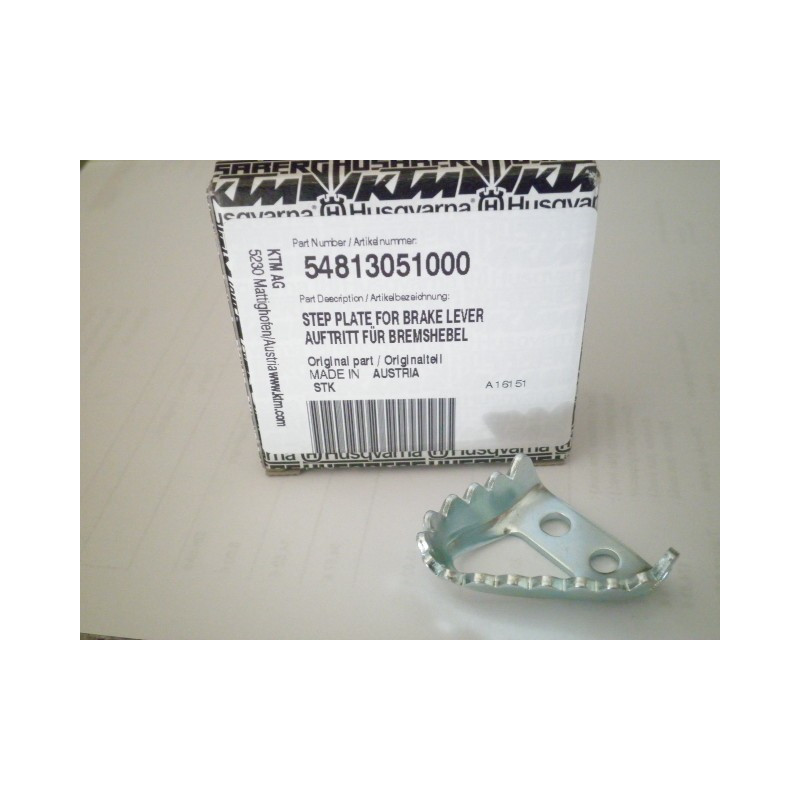 54813051000  Step Plate For Brake Lever KTM EXC-SX '04-'14