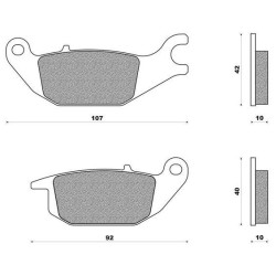 MA343 Τακάκια Οπίσθια Honda XLV125 CBR125