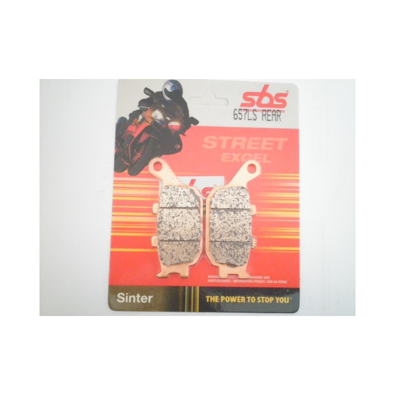 657LS  SBS Rear Brake Pads Yamaha YZF-R6 R1 Fazer