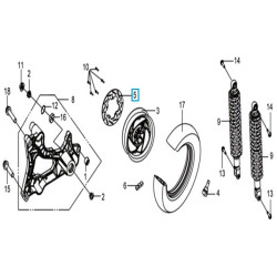 43121HMA000  Δίσκος Πίσω Φρένου SYM GTS-250-300 HD-125-200 