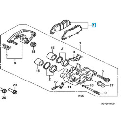 06435MGY641  Rear Brake Pads Honda Crossrunner 800