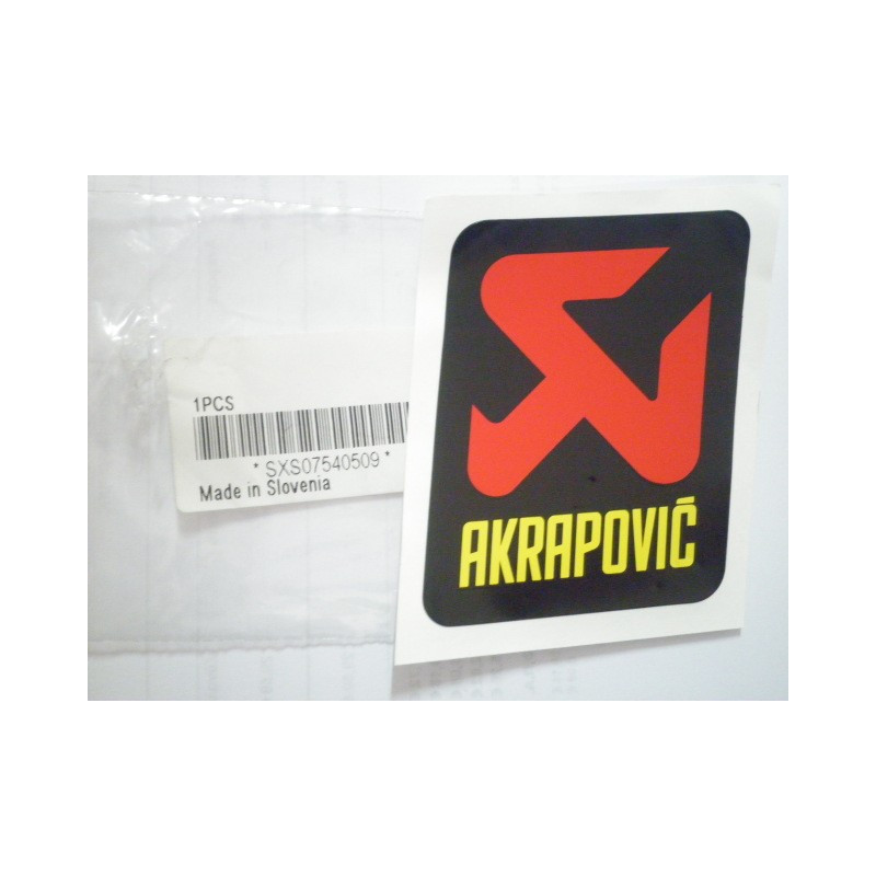 SXS07540509  Sticker Akrapovic 60x75 mm