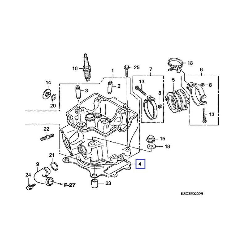 12251KRNA41  Φλάντζα Εκρήξεως Honda CRF-250R '10-'16