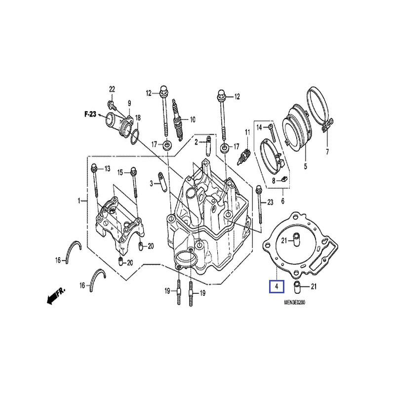 12251MENA31 Φλάντζα Εκρήξεως Honda CRF-450R '09-'16