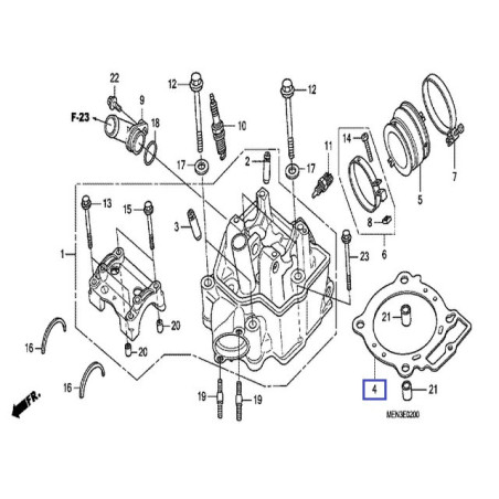 12251MENA31 Φλάντζα Εκρήξεως Honda CRF-450R '09-'16