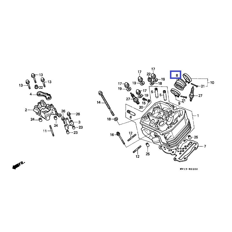 16211MN8750  Insulator Carburetor Honda XRV-750 '90-'92