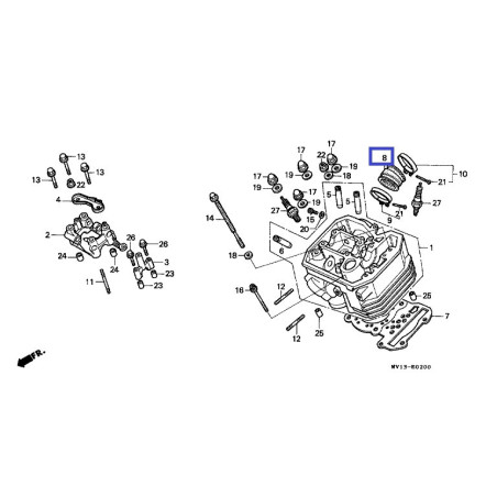 16211MN8750  Insulator Carburetor Honda XRV-750 '90-'92