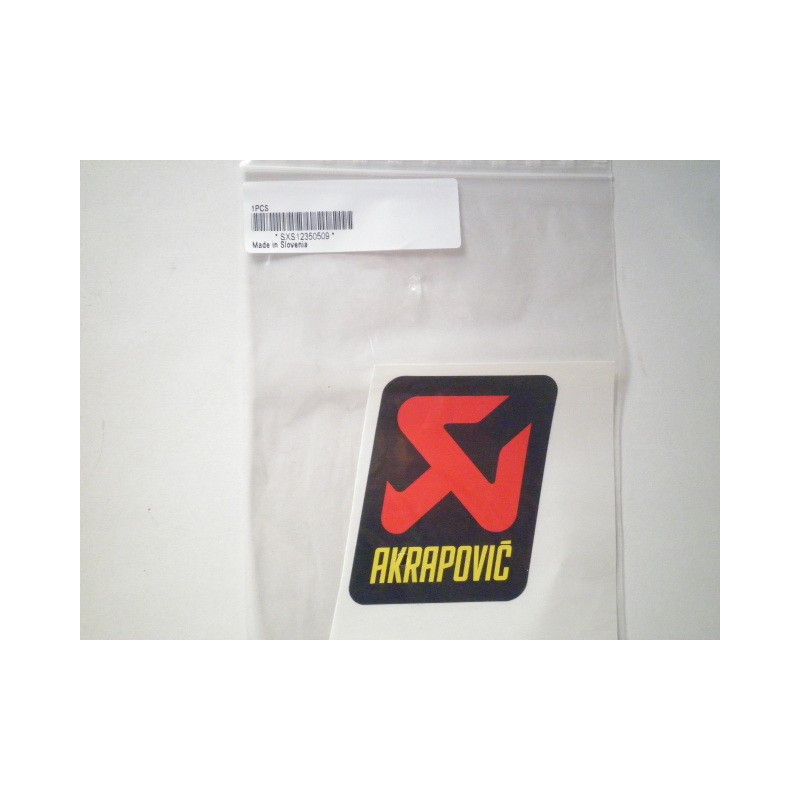 SXS12350509  Sticker Akrapovic 75x95 mm