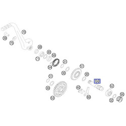 77033050000  Kickstarter Shaft KTM EXC-F 250-350