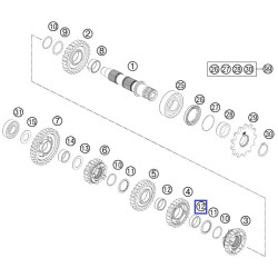 0405222611  Needle Bearing KTM EXC-250-300