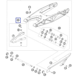 75004066010  Γλύστρα Ψαλιδιού Σετ KTM Duke 690