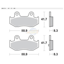 174MS  SBS Rear Brake Pads Suzuki AN-400 Burgman '01-'06