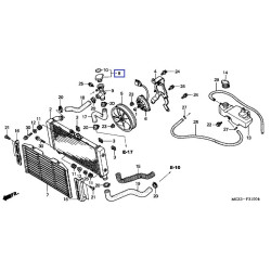 19037GEE710  Τάπα Ψυγείου Honda XL-1000V Varadero CBF-1000