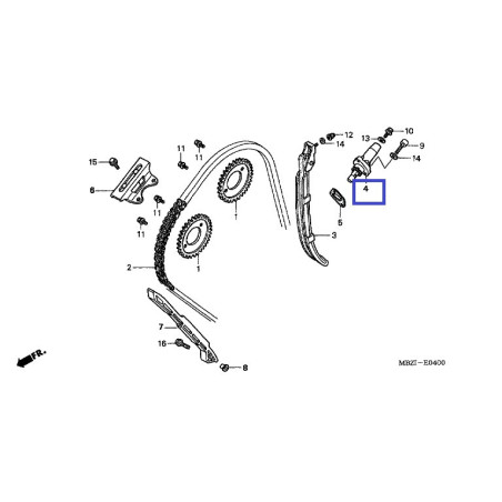 14520MBZK01 Τεντωτήρας Καδένας Χρονισμού Honda CB-600F Hornet '03-'04