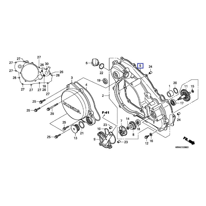 11394KRNA40  Φλάντζα Καπακιού Συμπλέκτη Honda CRF-250R '10-'17