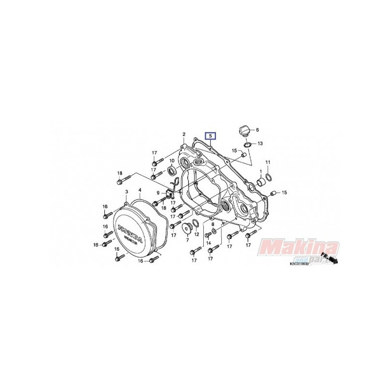 S410210008094  Athena Clutch Cover Gasket Honda CRF-250R '04-'09 CRF-250X '04-'13