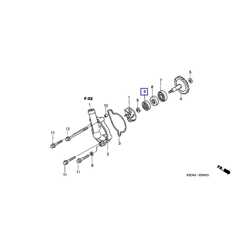 91211KSE671  Water Pump Seal Honda CRF-150-250R-250X