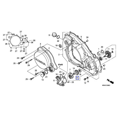 19217KRNA40  Τσιμούχα- Μηχανική Αντλίας Νερού Honda CRF-250R '10-'11 CRF-450R '11-'12