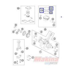 61030032SET  Piston Rings Set KTM LC8-990