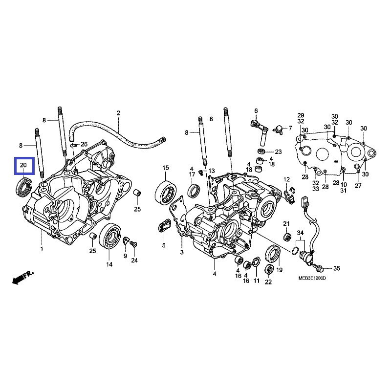 91202MEB671  Crankshaft Oil Seal Right Honda CRF-250-450 '02-'05