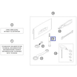 77329072000  Μπουζόκλειδο KTM SX-F 450 '07-'12