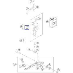 77013060044  Τρόμπα Πίσω Φρένου KTM EXC '13-'18 SX '12-'18