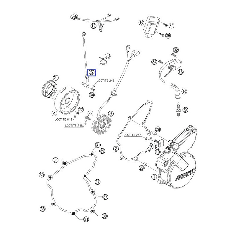 77039134000  Μάτι Βολάν KTM EXC-F 250 '07-'11
