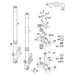 59001039100  Handlebar Support KTM EXC '00-'11 SX '00-'04