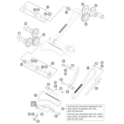 60036002000  Tensioner Rail Cpl. Front KTM LC8 ADV-950-990