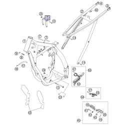 77303013000  Βάση Μοτέρ KTM SX-F 450 '07-'08
