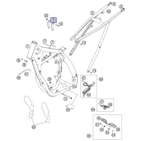 77303013000  Engine Brace KTM SX-F 450 '07-'08
