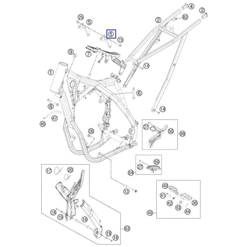 77303513000  Βάση Μοτέρ KTM SX-F 450 '11-'12
