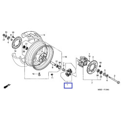 06410MALG00  Rear Wheel Damper Honda CB-600/900 Hornet