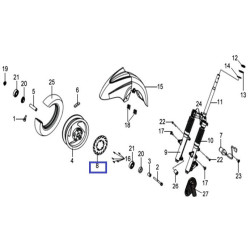 45121HMB000SH   Front Disk Brake SYM GTS-250-300